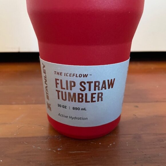 NEW Stanley Water Bottle COLD Tea Iceflow Flip Straw Tumbler Red 30 Oz - Picture 14 of 14